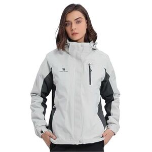 Camel Crown | White & Silver Waterproof Ski Jacket, Size S, NWT